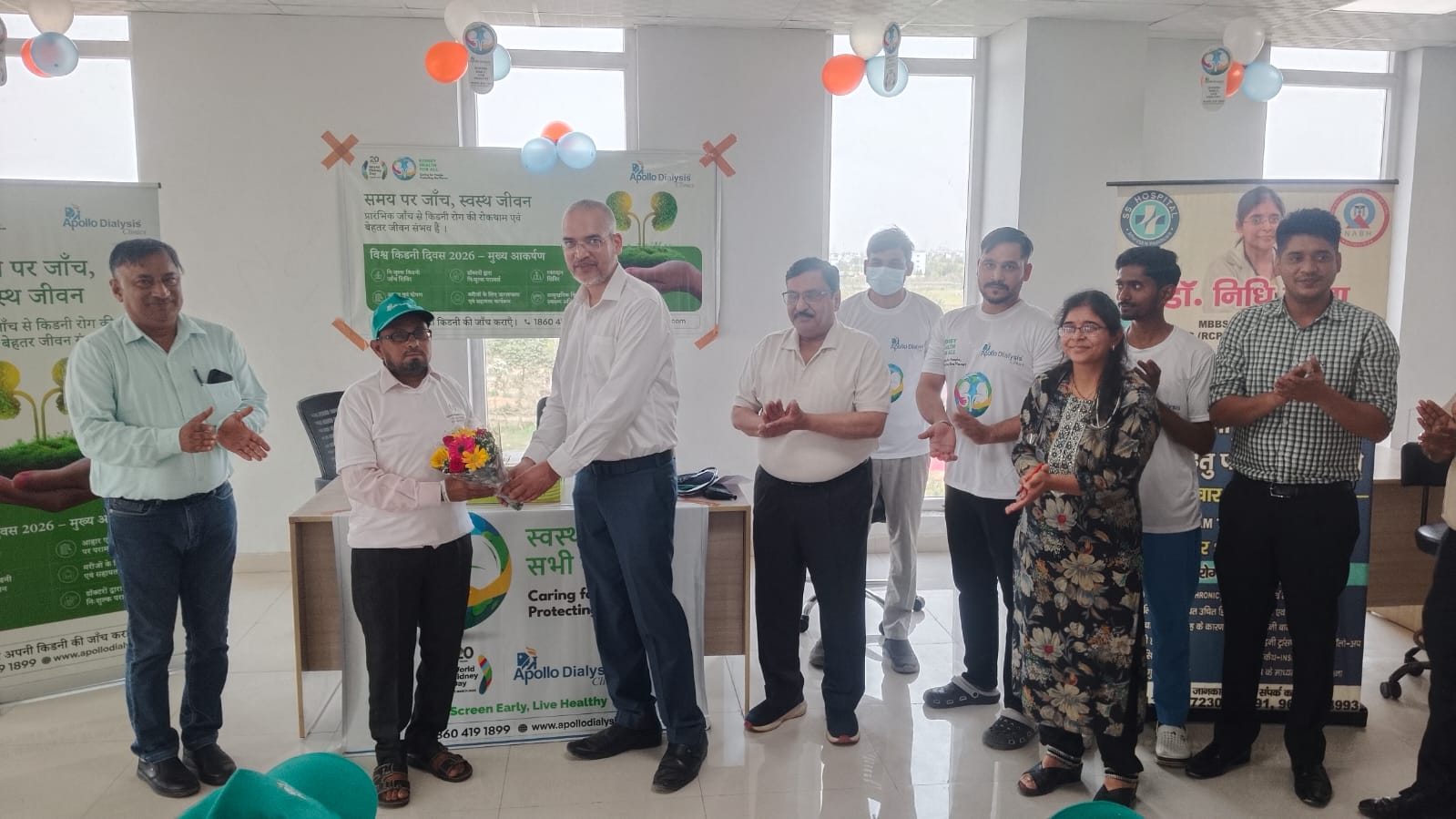 Dr. Sunil Kumar Yadav at World Kidney Day community health event in Gurugram